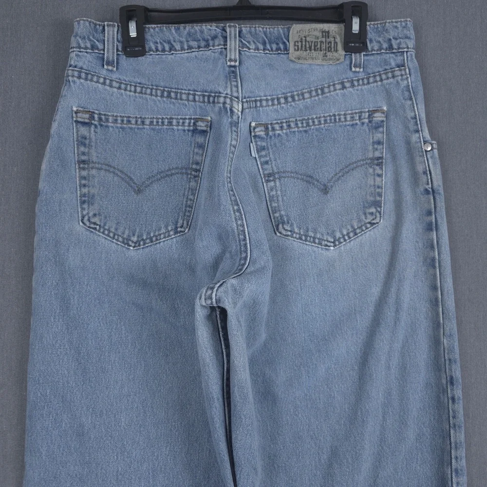 Vintage Levis SilverTab Baggy Jeans Mens 34x30 (Fits 32x30) Pleated Denim USA
